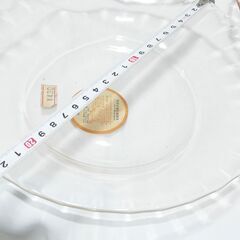 昭和レトロ　可愛い花柄　皿５枚　新品　イワキ硝子の画像