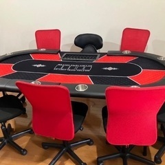 ポーカーテーブル/ディラーチェア/チェア8点