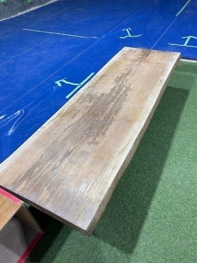 無垢板の机 ベンチ