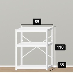 IKEA BROR/ブロール　ラック　ホワイト システム収納の画像