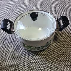 IH対応　レトロな鍋　花柄の画像