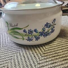 IH対応　レトロな鍋　花柄の画像