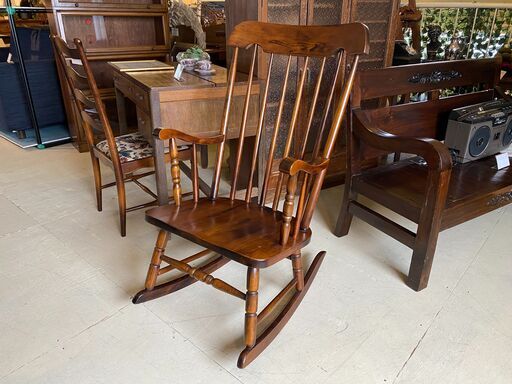 🔷🔶🔷KI15/47 かしわ 柏木工 ロッキングチェア 無垢材 ウィンザー