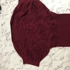 お取引中　DURAS デュラス　ボルドー　千鳥柄　ニットワンピ　ドルマンニット　ドルマン　の画像