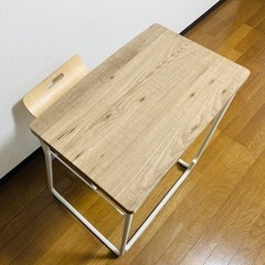 【お譲り先決定】コンパクトデスク、折り畳みチェア　セット