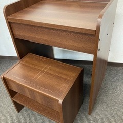 【中古品】ドレッサー スツール付 鏡台メイク台202-26
