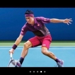 錦織圭選手着用デザイン UNIQLO ポロシャツ L 紫の画像