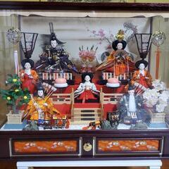 【雛人形】ガラスケース入り雛人形