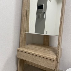 引き出し付き　全身鏡　