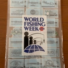 WORLD  fishing  week   クリアファイル ２枚入りが3組、計6枚に  新品未使用品　非売品の画像