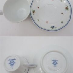 ss3989　ノリタケ　エスプレッソカップ＆ソーサー　4客セット　チンツ果物画　Noritake　カップ＆ソーサー　c/s　ホワイト　白地　洋食器　コーヒー　珈琲　ミニカップ　小さめの画像
