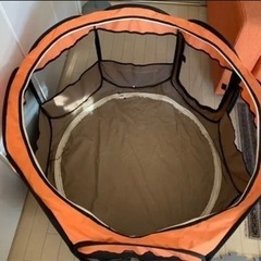 ペットゲージ　円形　サイズＬ　オレンジ　犬用品　犬