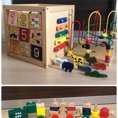エドインター　森のあそび箱　ワニさんの汽車つみき　