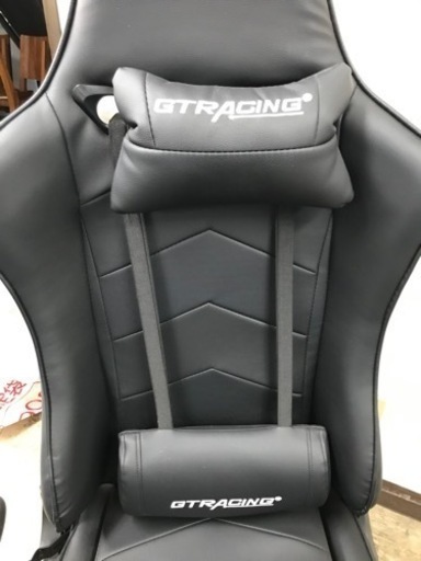 取引場所　南観音　ロ2302-483 GTRACING ゲーミングチェア　オットマン付き　中古美品　リクライニング動作確認済み