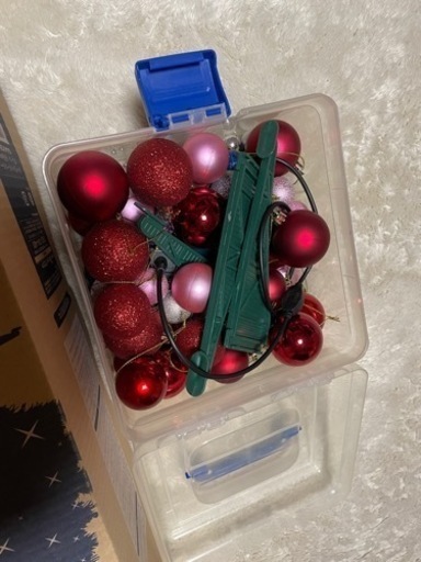 ファイバークリスマスツリー　飾り付き
