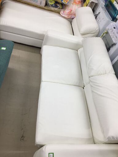 ジモティ来店特価!!　　コーナーソファー　マルイチ　ホワイト　　J-0222