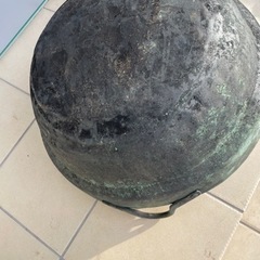 古い 大きな鍋 銅製　炊き出し 大鍋 かまど 竈門 囲炉裏の画像