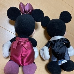 ●ミッキー&ミニー●バイオリン構えたぬいぐるみの画像