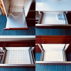  11622 パモウナ 横幅140cm 2枚扉ハイタイプキッチンボード   🚗2月18、19日大阪～京都方面 条件付き配送無料！🚗    の画像