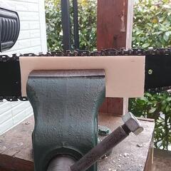 電気チェーンソー中古品④＆新品未使用適合ソーチェーン付きの画像