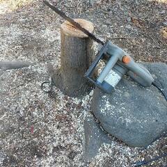 電気チェーンソー中古品④＆新品未使用適合ソーチェーン付きの画像