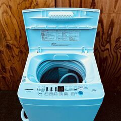  11453 Hisense 一人暮らし洗濯機　 2020年製 4.5kg 🚗2月18、19日大阪～京都方面 条件付き配送無料！🚗    の画像
