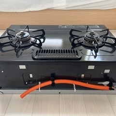 値下げしてます！美品！パロマ ガステーブル＋スライドテーブル＋ガスホースの画像