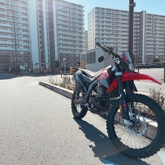 低走行RX125ブロックタイヤLEDアンダーミラー