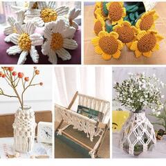 3本　マクラメ 糸編み 紐 ロープ 3mm 200m　カラー変更可　E1の画像