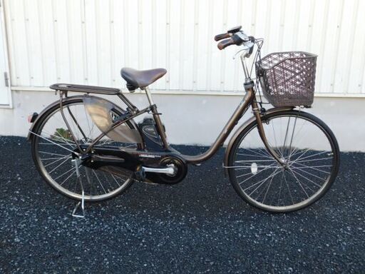 2010 子供乗せ対応 車体＆バッテリー極めて良好! Panasonic リチウムビビDXスペシャルデザイン BE-ENDS633 チョコブラウン 5Ahバッテリー2個付き 車体＆バッテリー極めて良好!　自581