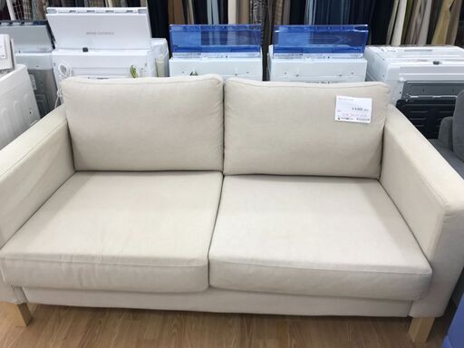★ジモティ割あり★ IKEA ソファ アイボリー H90×W170×D90 クリーニング済み KJ1445