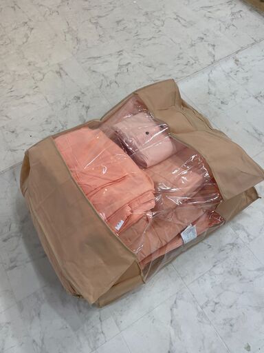 ベッド用セミダブル羽根布団8点セット(ピンク) 040203000 ■aky-0065