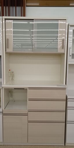 ★ジモティ割あり★ ニトリ レンジボード アイボリー H200.5×D50×W100 クリーニング済み TJ061