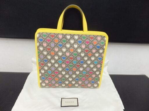 GUCCI GGスプリームハートプリント トートバッグ チルドレンズ　605614