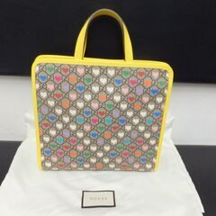 GUCCI GGスプリームハートプリント トートバッグ チルドレ...