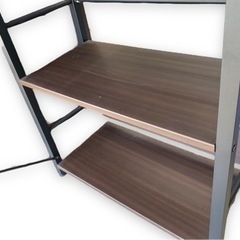 ニトリ システムデスク パソコン テーブル オフィス ダークブラウンの画像