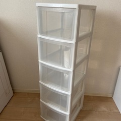 【お譲り先決まりました】　収納ケース　クリアケース　5段　