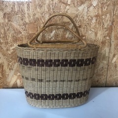 オシャレ♪   カゴ　バッグ　サマー　編み　中古品　人気商品　お...