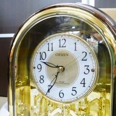 未使用 CITIZEN 電波時計 置時計 4RY656-023  木目仕上(白) リズム株式会社  シチズン 苫小牧西店の画像