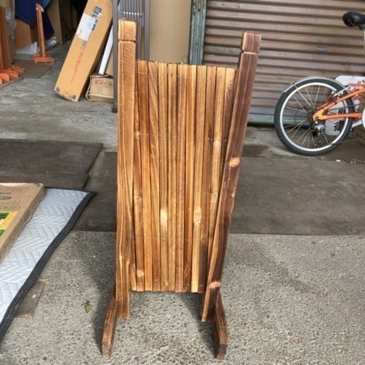 アコーディオンフェンス　②  焼杉