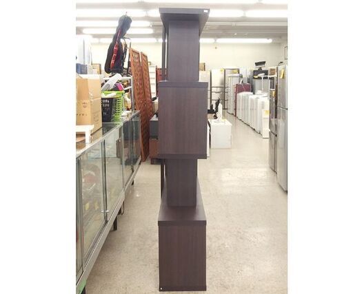 オープンシェルフ 幅120cm オープンラック 多目的棚  ダークブラウン ディスプレイラック リビング ☆ 札幌市 北区 屯田 