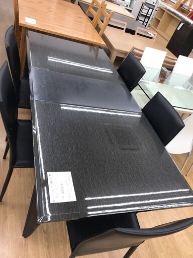 ★ジモティ割あり★ シギヤマ家具 ダイニングセット 黒 H71×W192×D86 クリーニング済み KJ1449