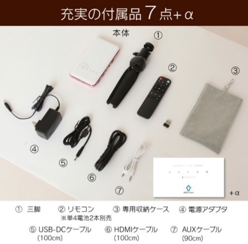 スマホサイズ小型プロジェクター美品