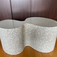 ガラストップサイドテーブル(撮影用小道具)