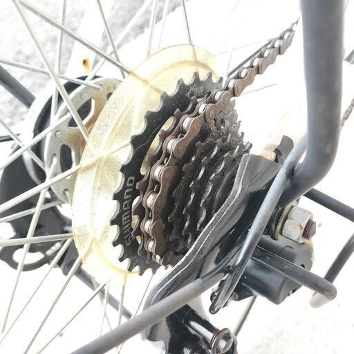 【予約済み】中古品 Cycle 27インチ 6段ギア LEDオートライト 軽快車 自転車 白  鍵付き