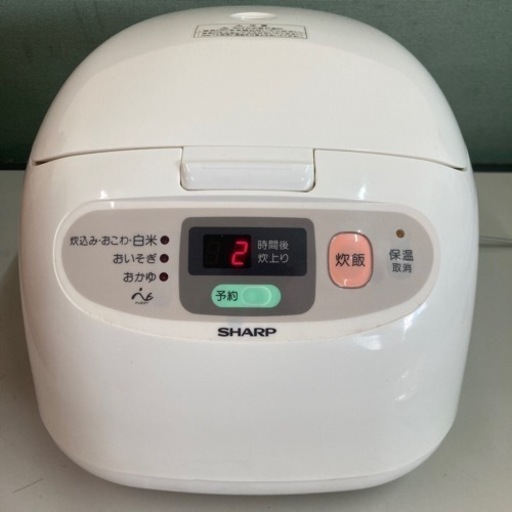 美品　SHARP　電子ジャー炊飯器　KS-ZH10 セラミックホワイト　5合炊き