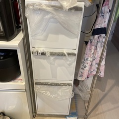 お譲り先決定…3段ゴミ箱　白(4/5〜4/7お渡し)