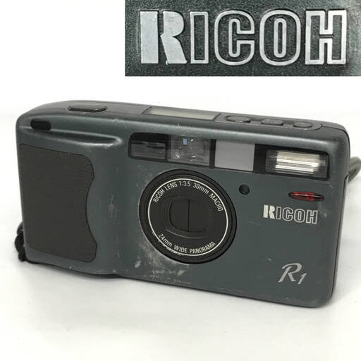BF3/4　RICOH リコー R1 コンパクトカメラ LENS 1:3.5 30mm MACRO 24mm WIDE PANORAMA フィルムカメラ ジャンク品