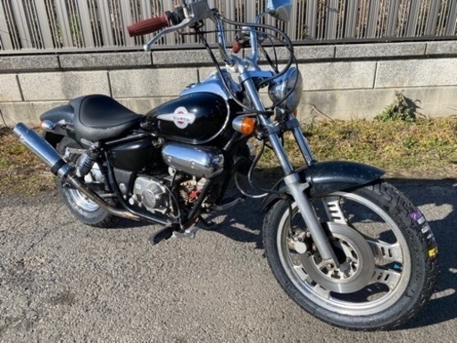 ☆マグナ50.原付アメリカンバイク☆前後タイヤ・プラグ・ケーブルなど新品交換^_^色々整備で快調ですよ☆