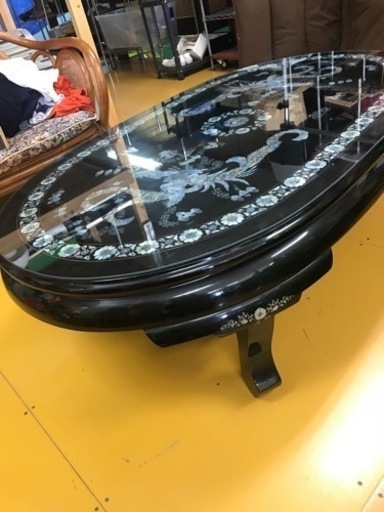 決まりました。螺鈿のテーブル　ちゃぶ台